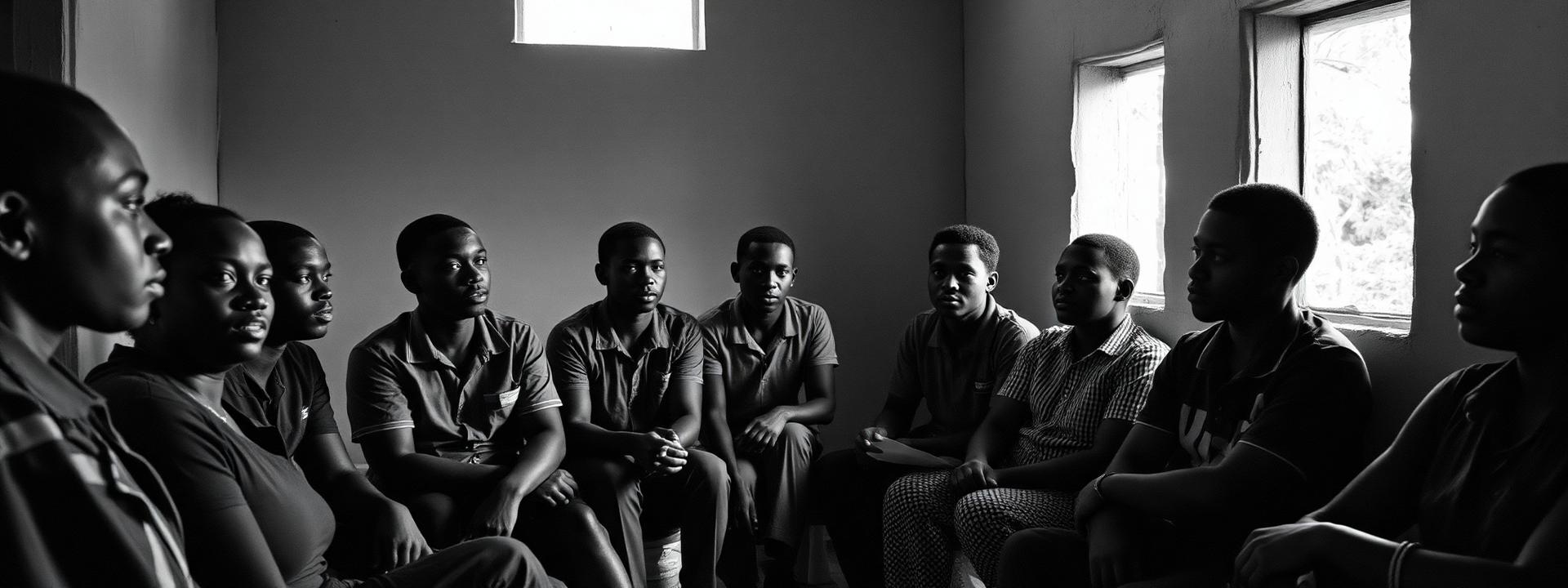 Young Kenyan civic leaders in discussion